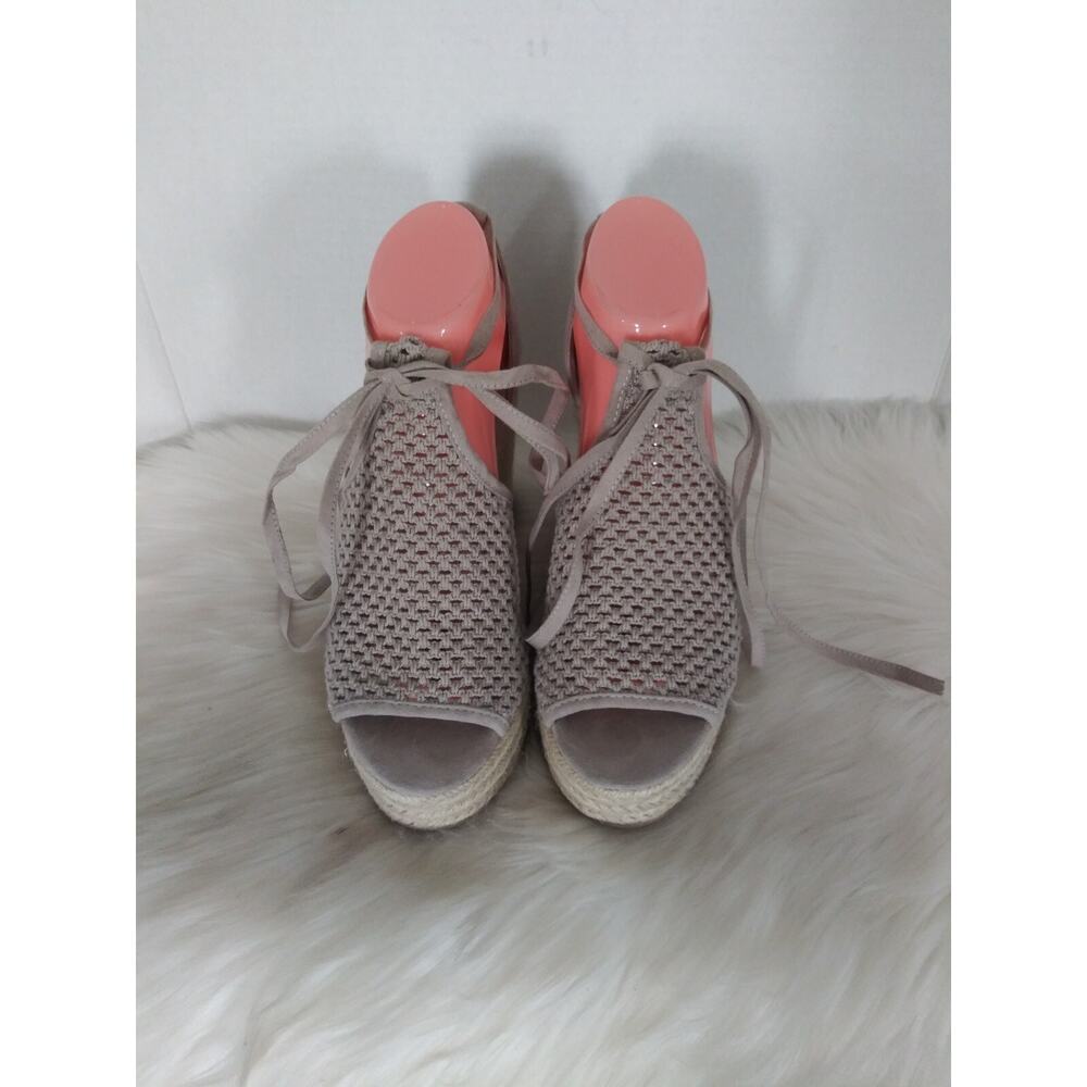 Steve Madden Sure Womens Size 9 Espadrille Platform Wedge Sandals Crochet Boho